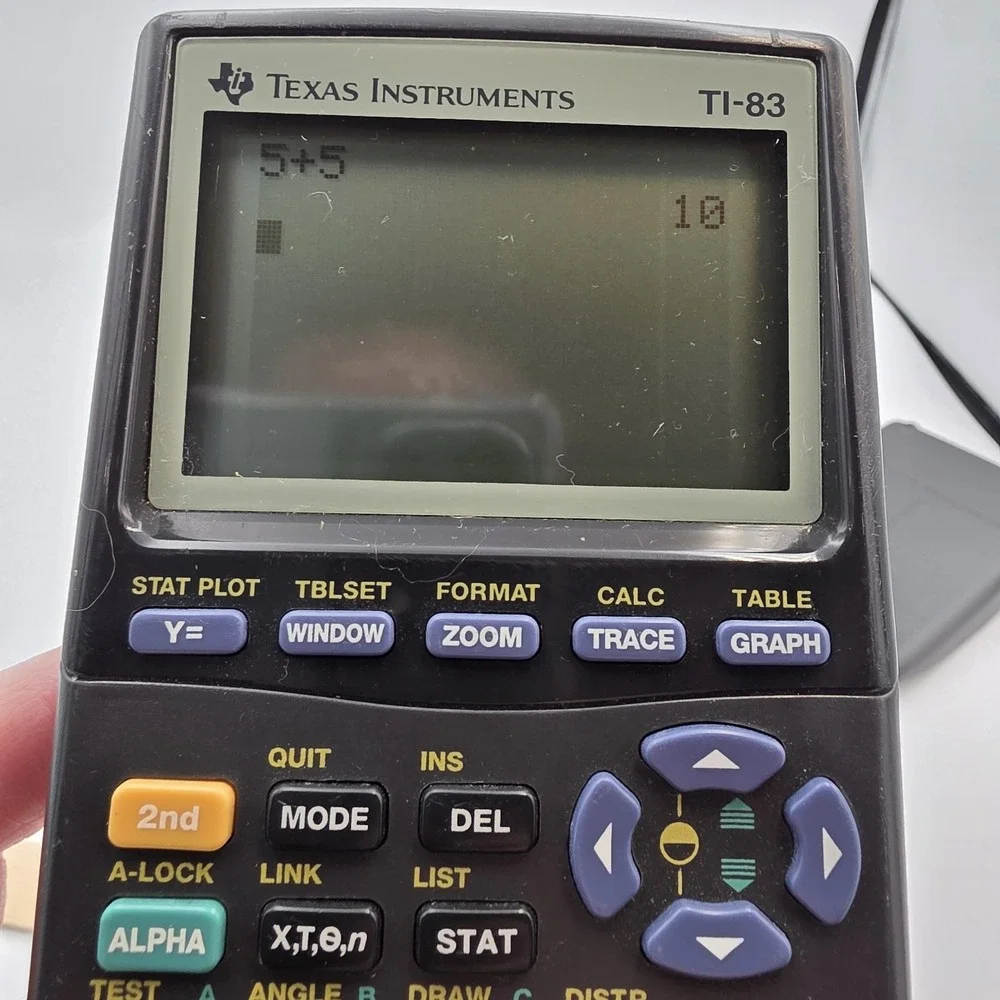 Texas Instruments TI-83 Plus TI 83+ Graphing Calculator‎ with Cover TESTED